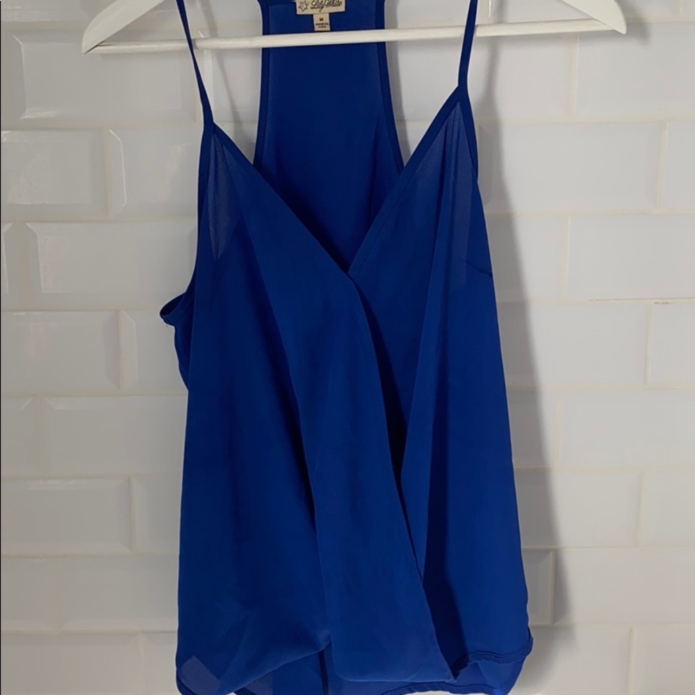 Royal blue Lilly White Blouse